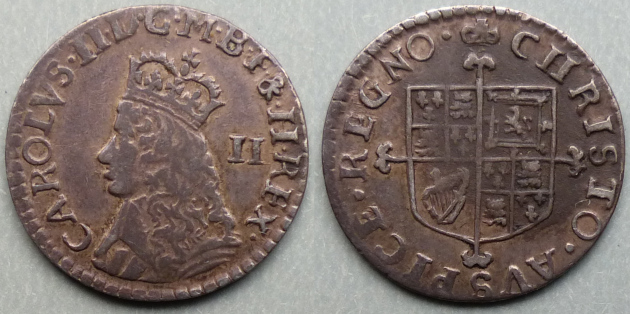Charles II, undated twopence 1660-1662